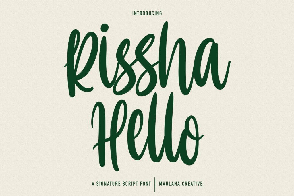 Hello Rissha Handwritten Script Font – MasterBundles