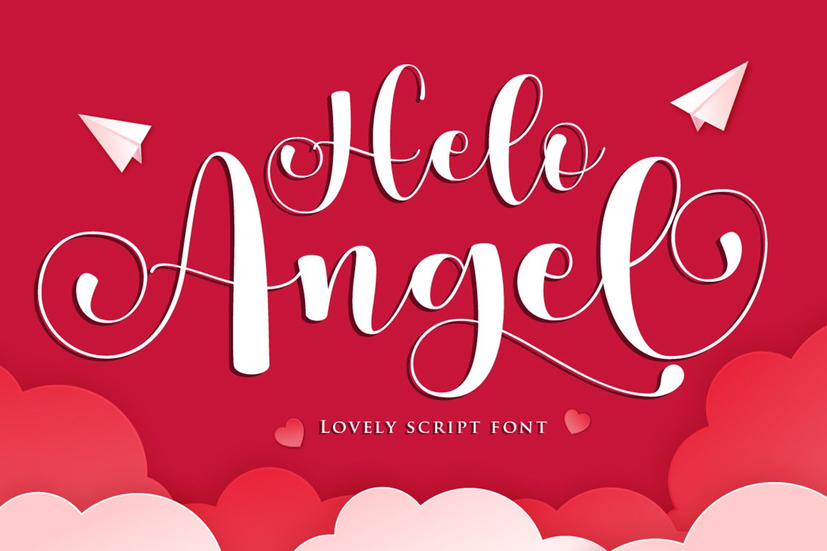 Helo Angel | Lovely Script Font cover image.