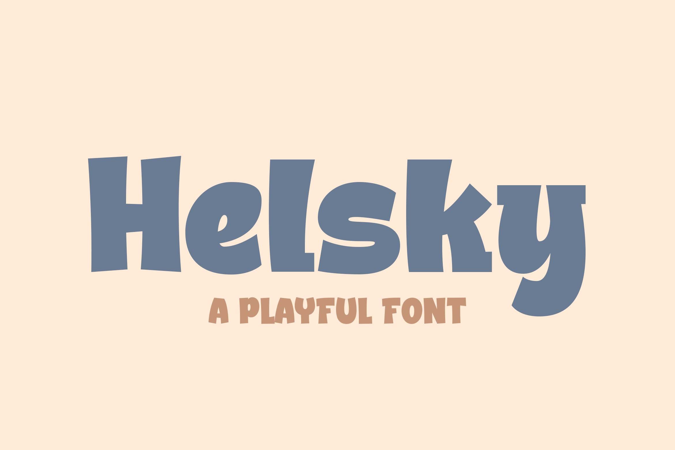 Helsky a Playful Font cover image.