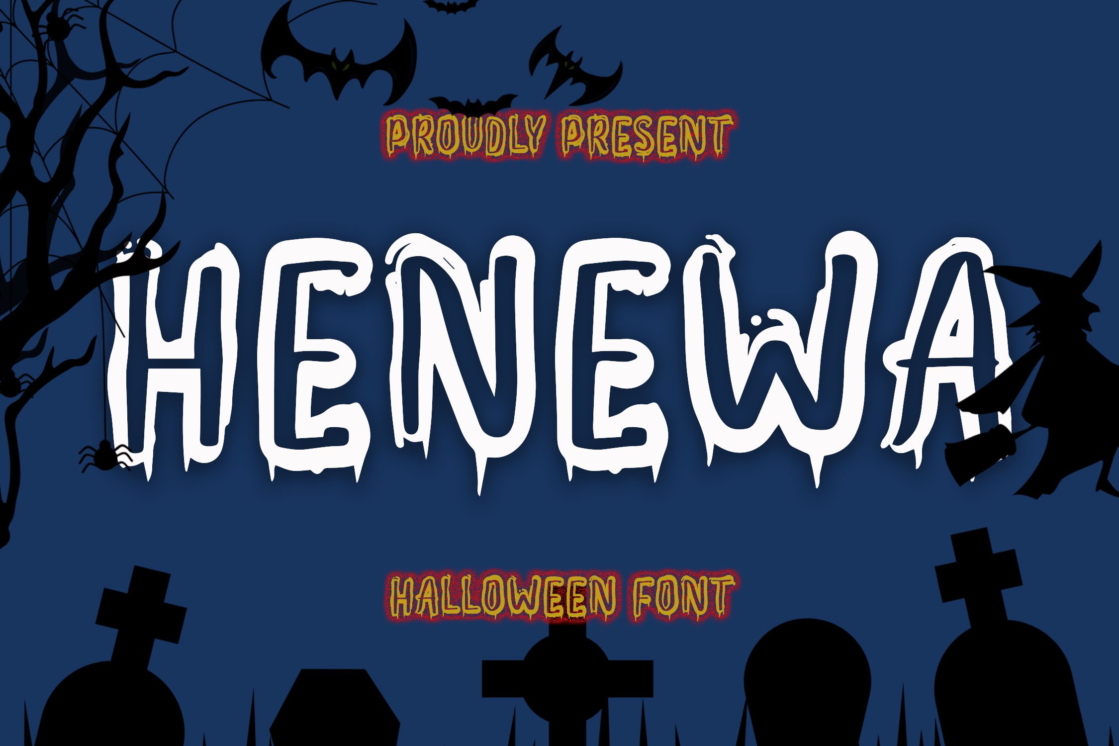 HENEWA - Halloween Font cover image.