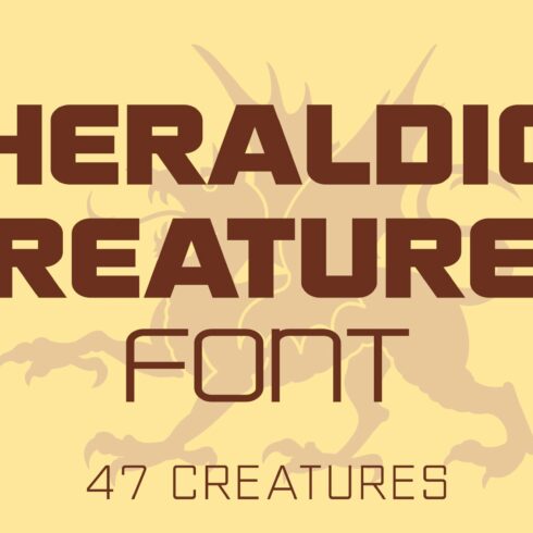 Heraldic Creatures Font cover image.