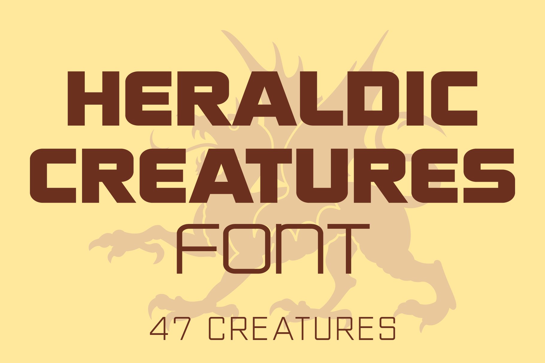 Heraldic Creatures Font cover image.