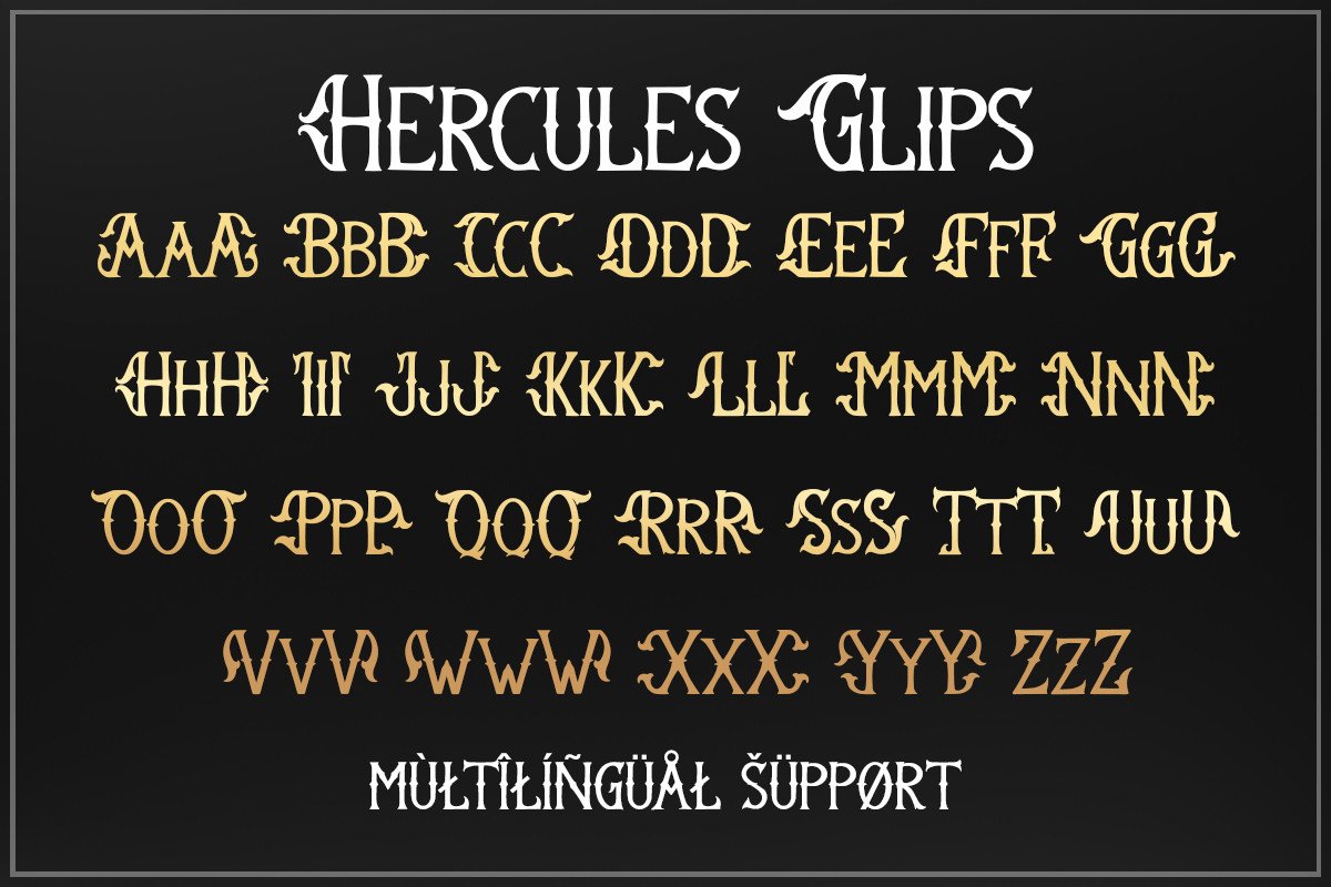 Hercules Black Letterpreview image.
