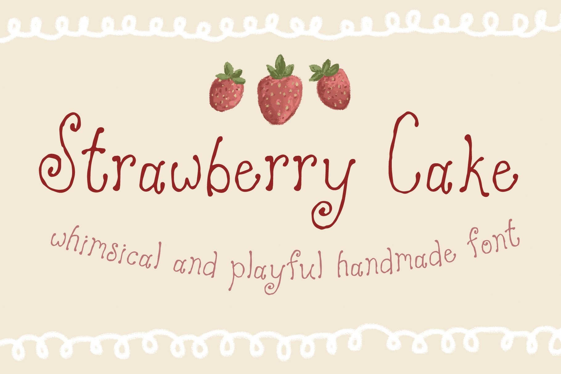 Strawberry Cake Whimsical Font cover image.