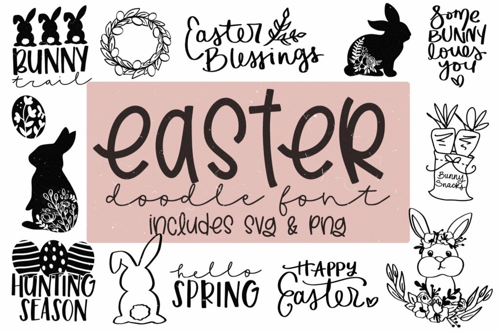 Easter Doodle Font | SVG Bundle – MasterBundles