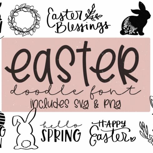 Easter Doodle Font | SVG Bundle cover image.