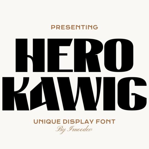 Hero Kawig - Modern Font cover image.