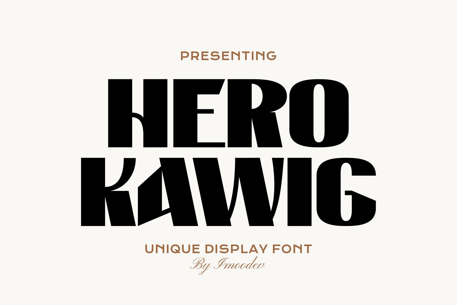 Hero Kawig - Modern Font cover image.