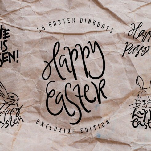 Happy Easter Dingbats cover image.