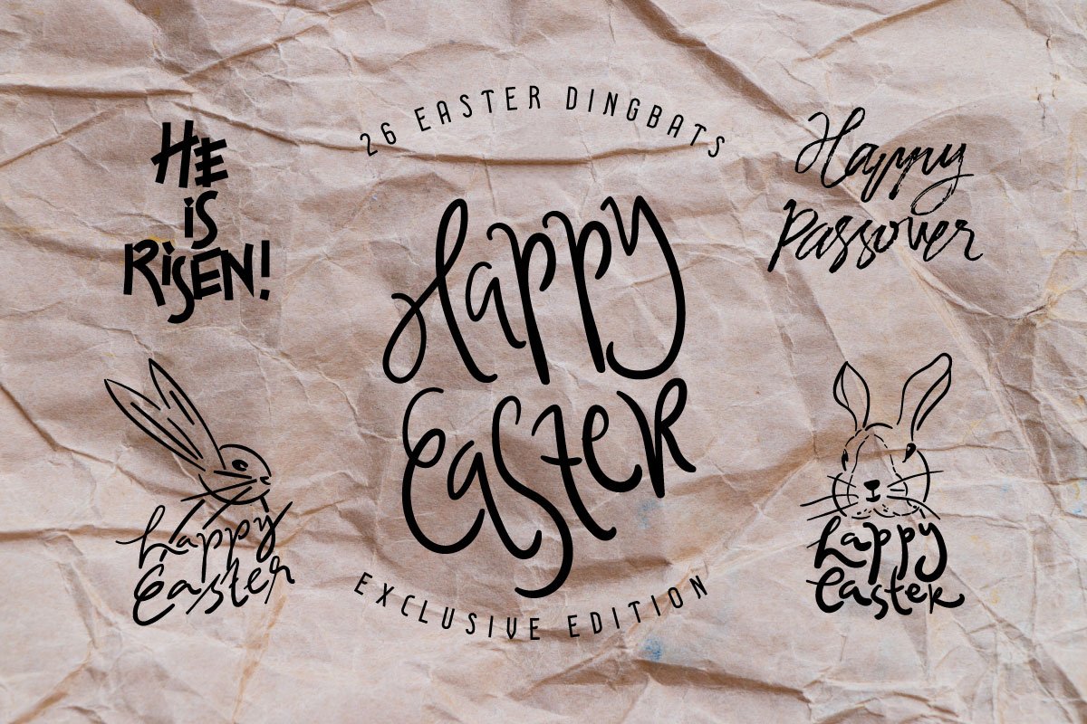 Happy Easter Dingbats cover image.