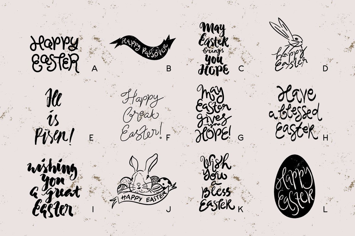 Happy Easter Dingbats preview image.