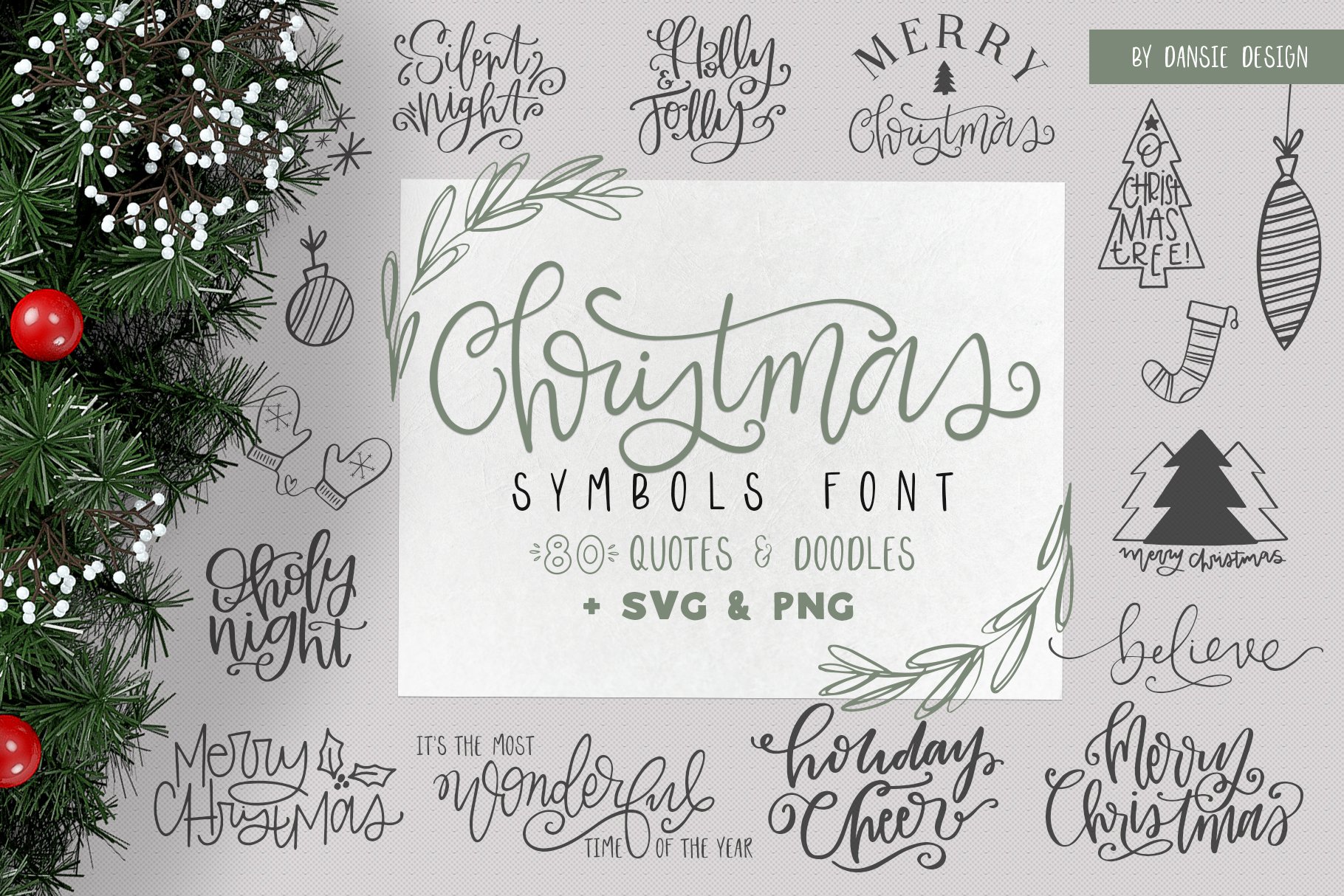 Christmas Symbols Font - Volume 2 cover image.