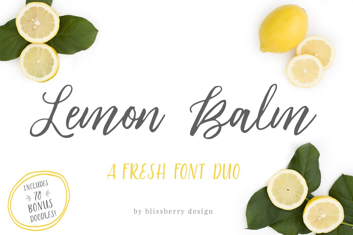 Lemon Balm Font Duo + Extras! cover image.