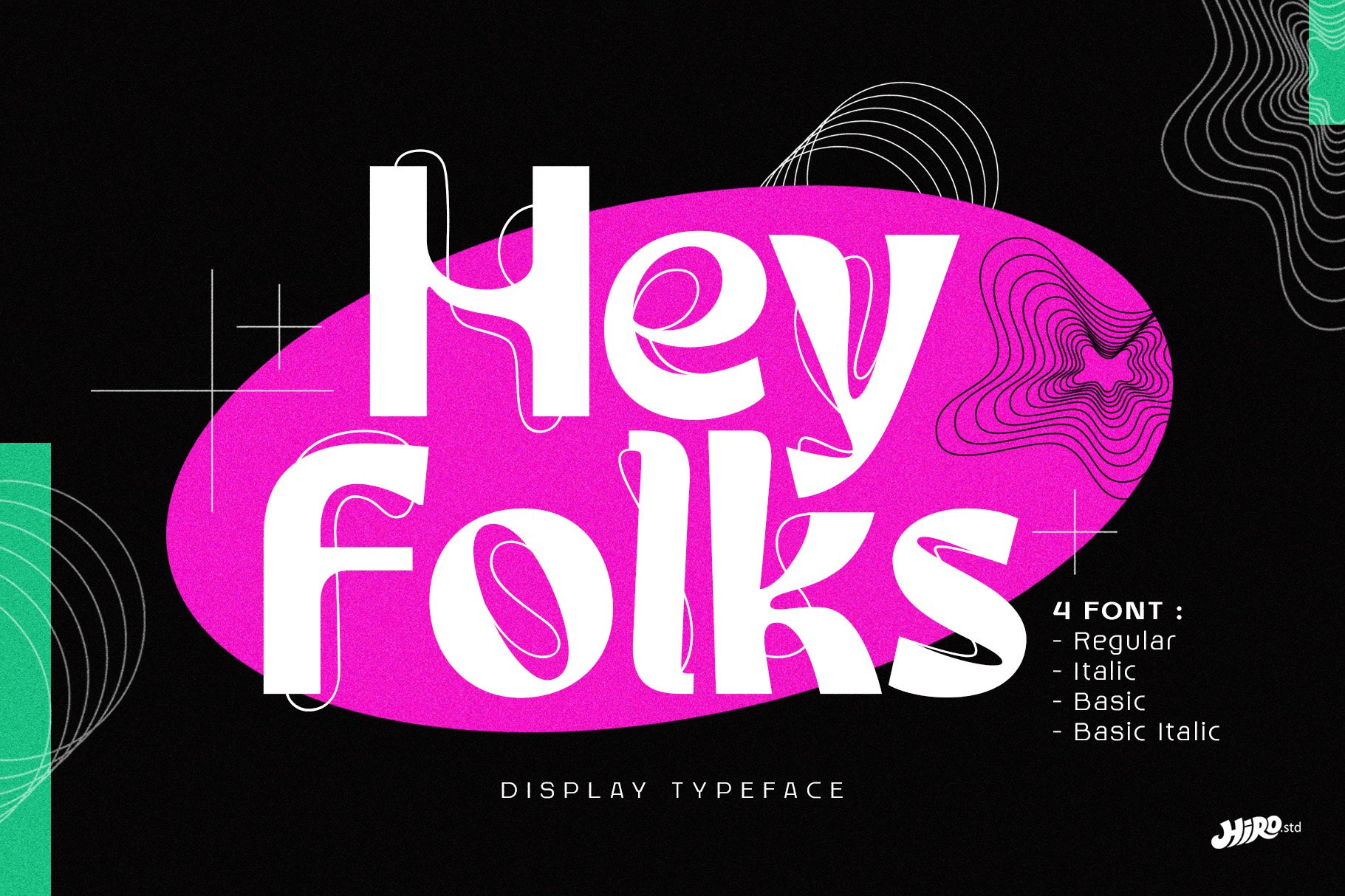 Hey Folks - Display Typeface cover image.