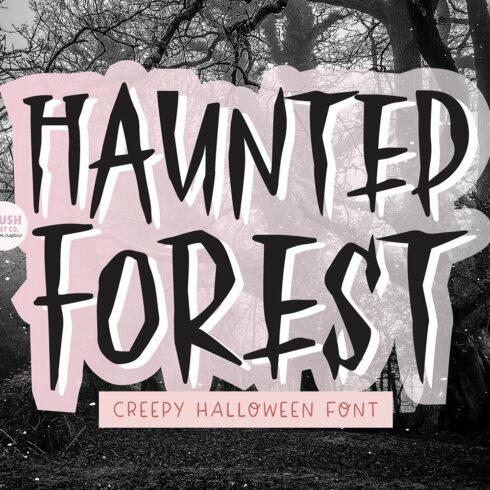 HAUNTED FOREST Creepy Halloween Font cover image.