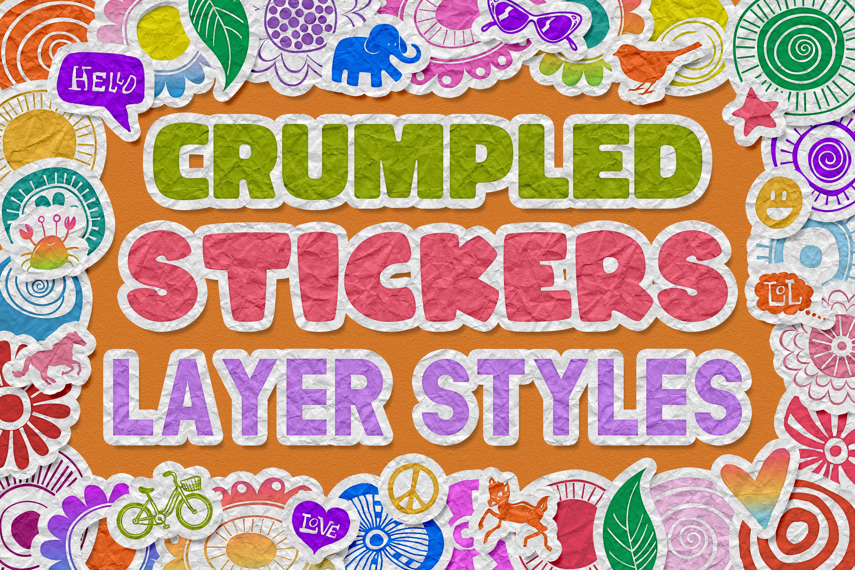 Crumpled Stickers Layer Stylescover image.