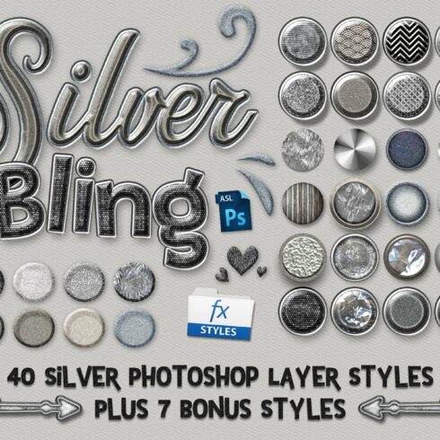 Silver Bling Photoshop Layer Stylescover image.
