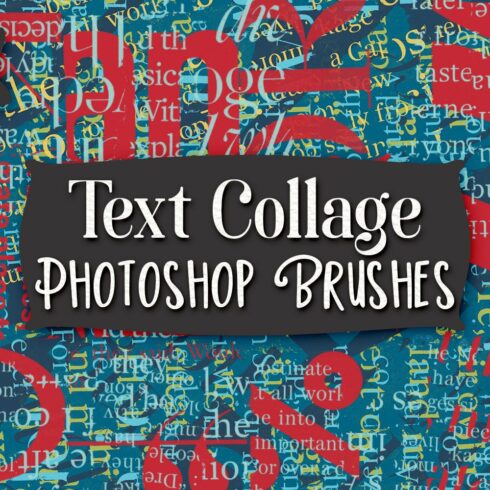 Text Collage Photoshop Brushescover image.