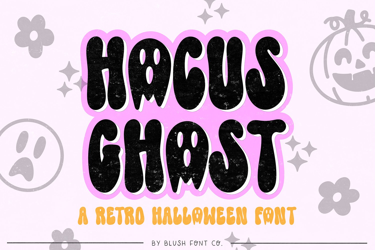 HOCUS GHOST Retro Halloween Font cover image.