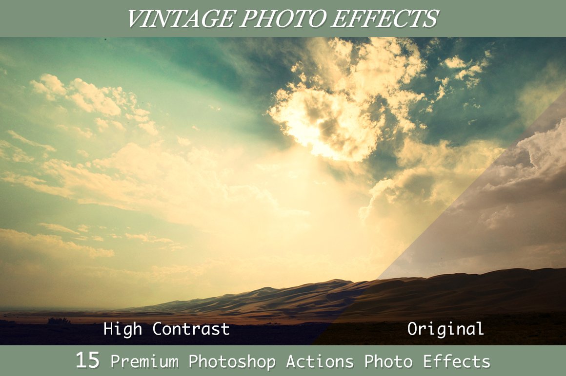 15 Vintage Photo Effects- PS Actionscover image.