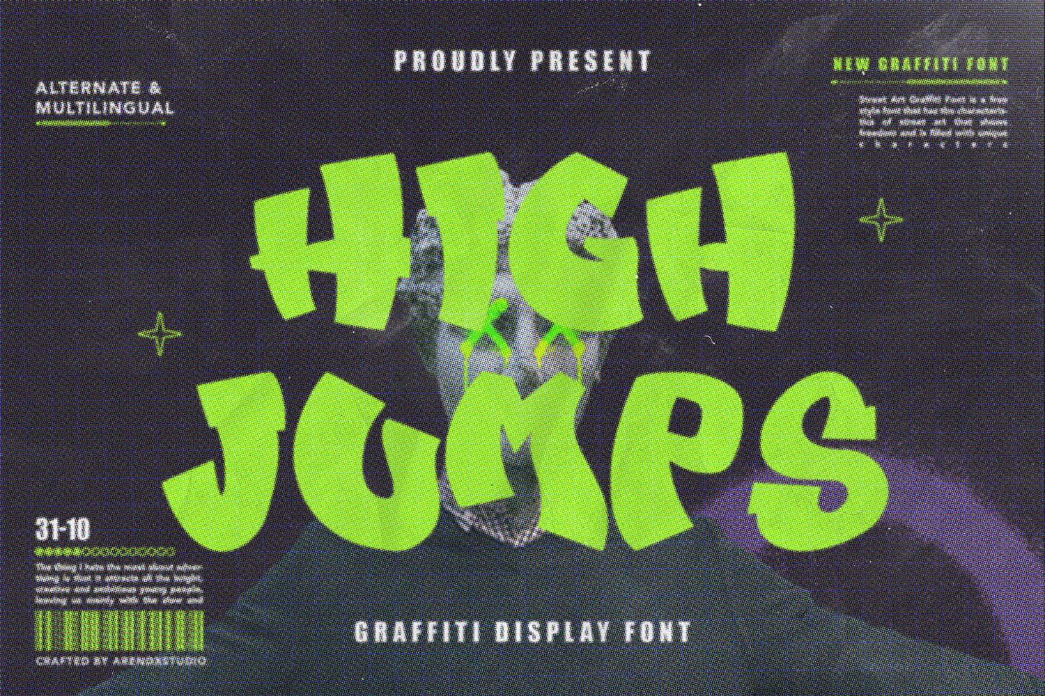 High Jumps - A Graffiti Display Font cover image.