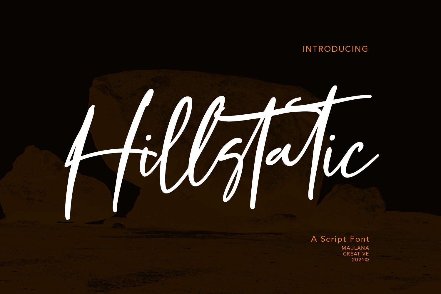 Hillstatic Script Font cover image.