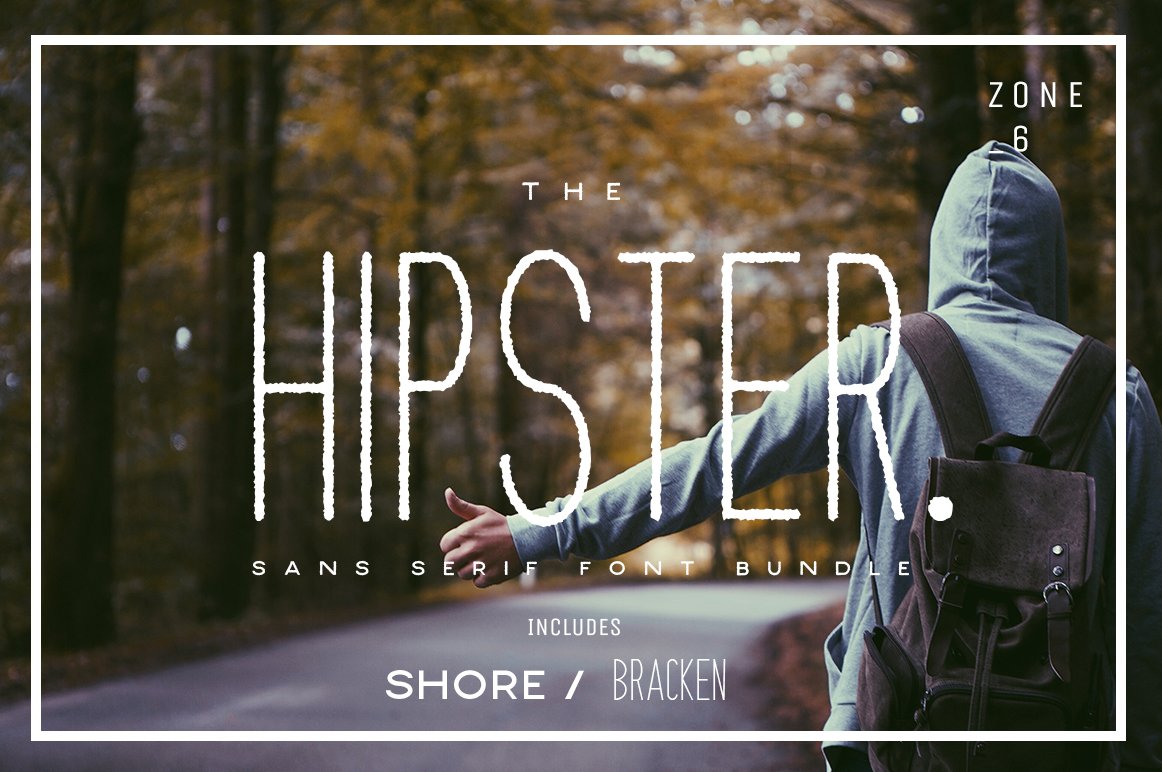 The Hipster Sans Serif Font Bundle cover image.