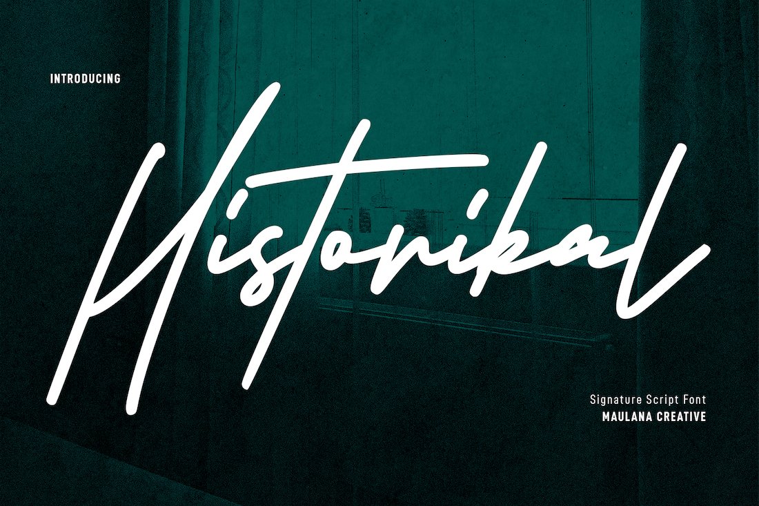 Historikal Signature Script Fontcover image.