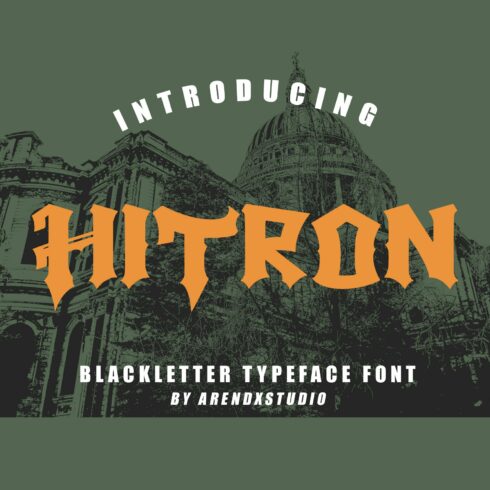 Hitron - Blackletter Typeface Font cover image.