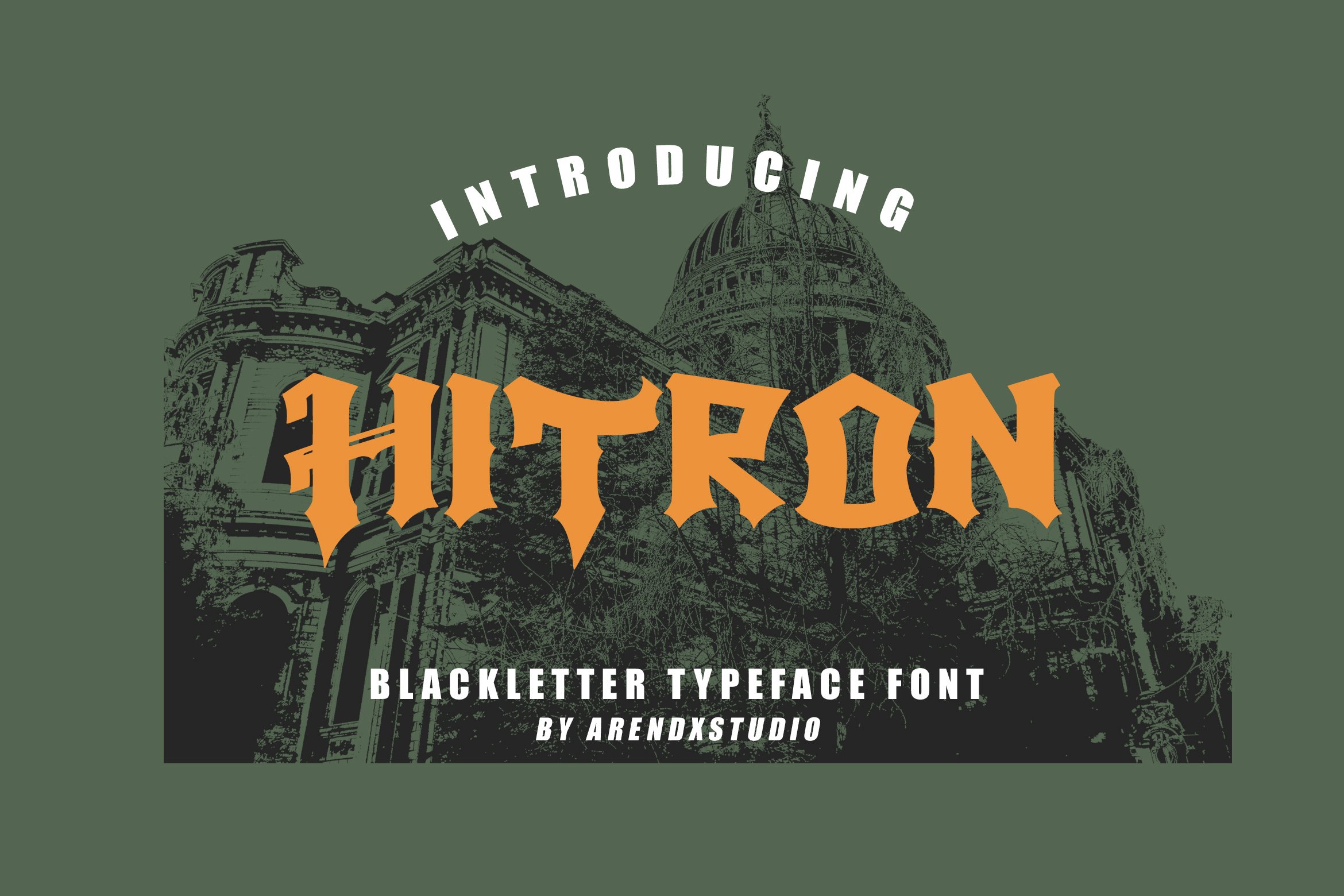 Hitron - Blackletter Typeface Font cover image.