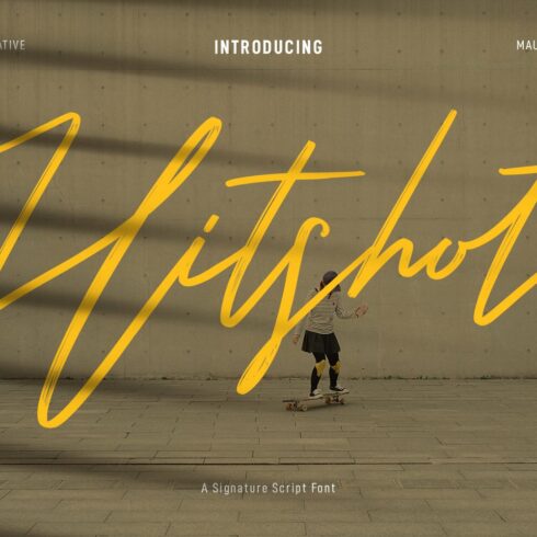 Hitshot Signature Script Brush Font cover image.