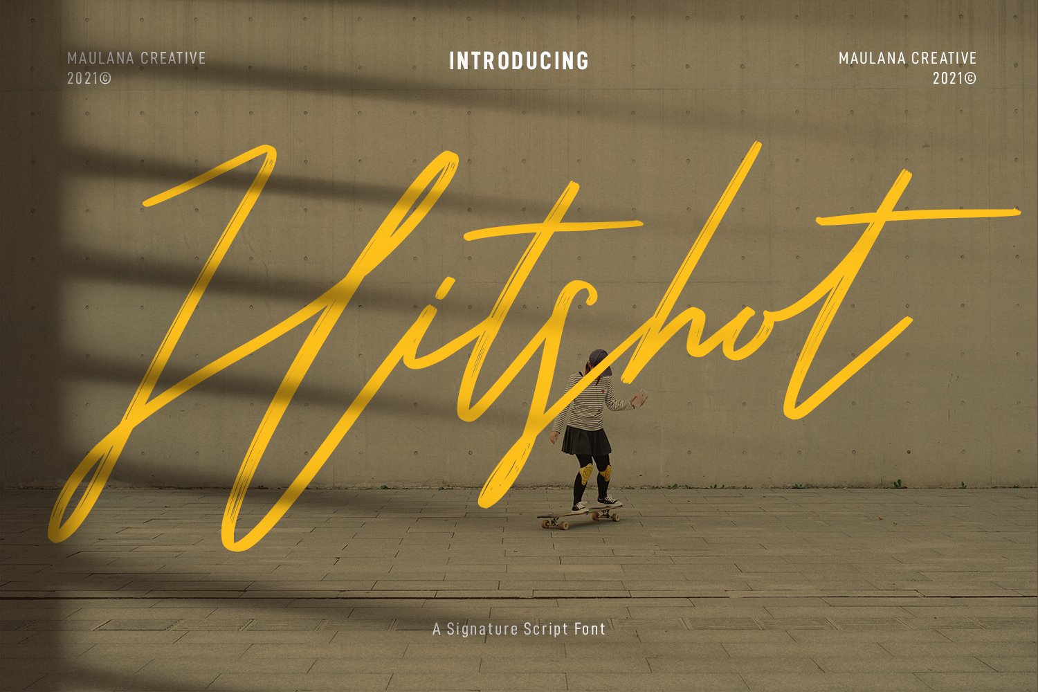 Hitshot Signature Script Brush Font cover image.