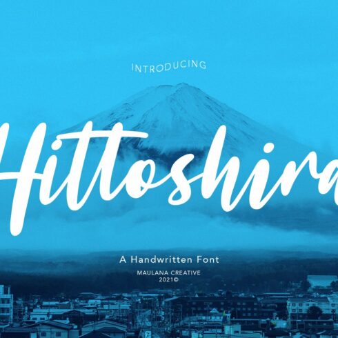 Hittoshira Handwritten Script Font cover image.