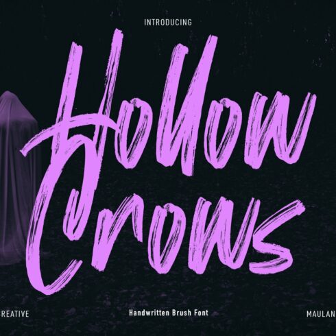 Hollow Crows Handwritten Brush Font cover image.