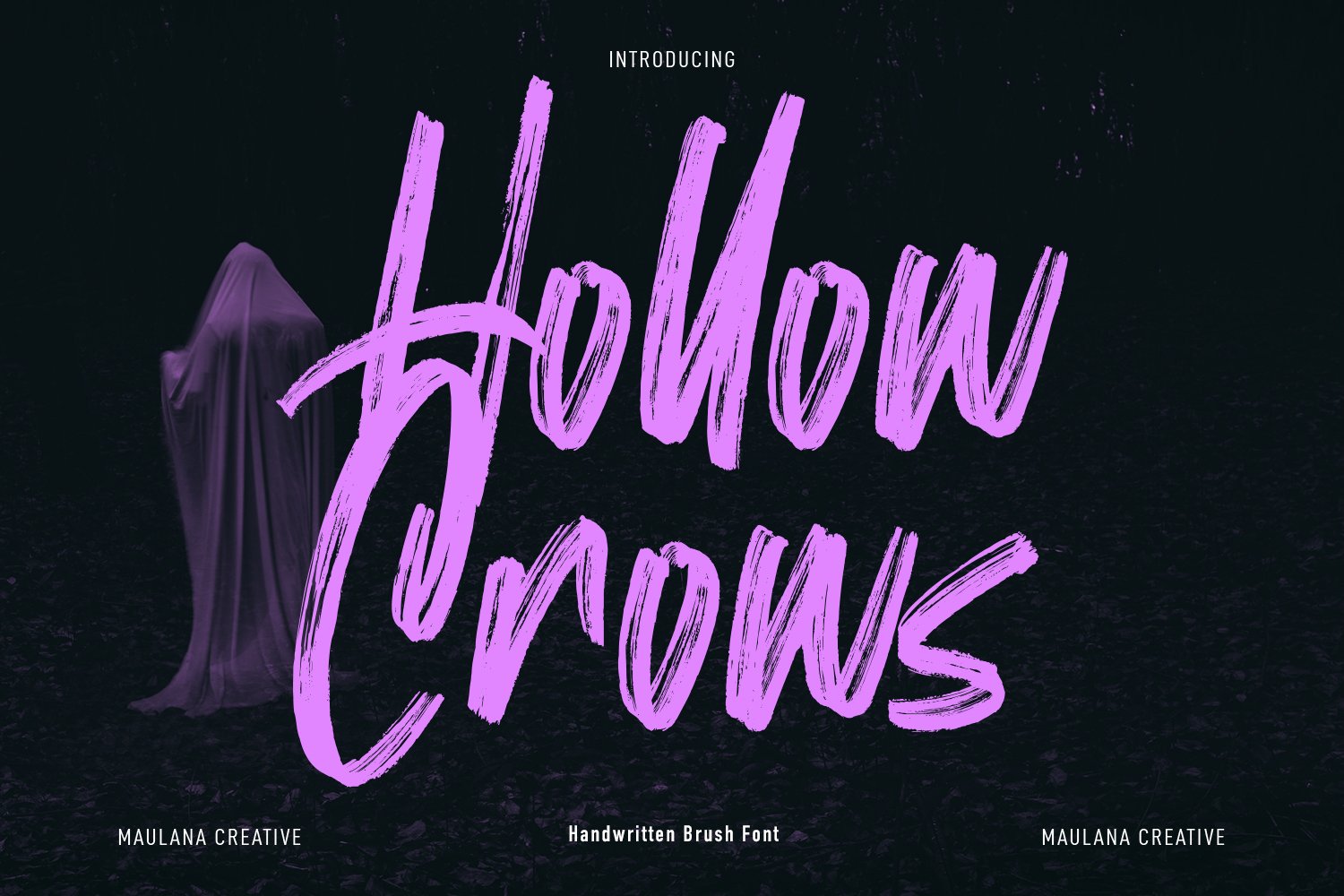 Hollow Crows Handwritten Brush Font cover image.