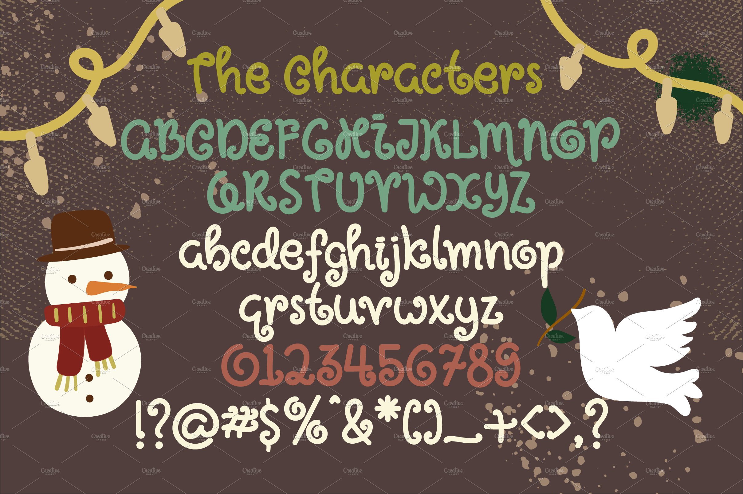 Holly Jolly Font preview image.