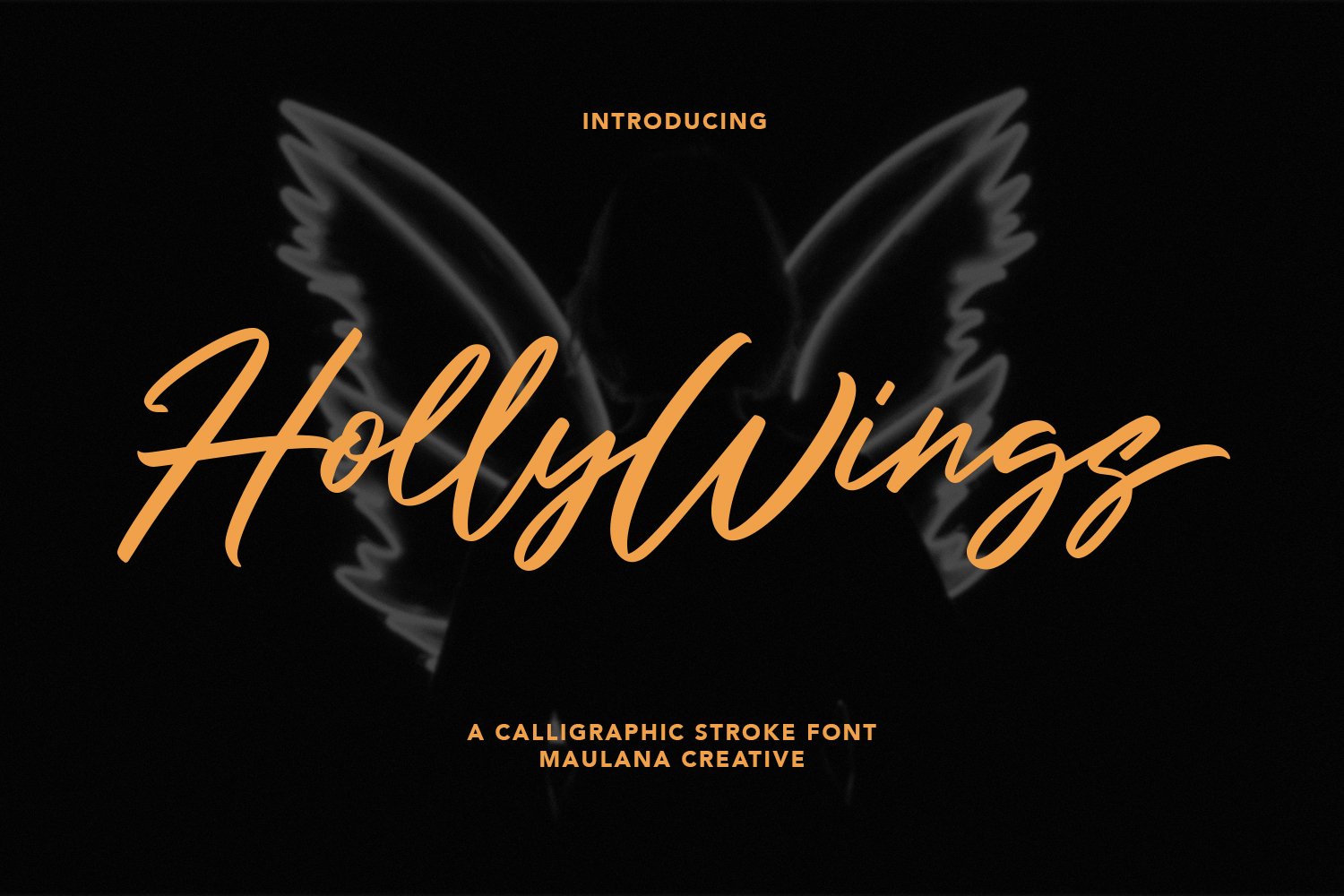 Holly Wings Calligraphic Font cover image.