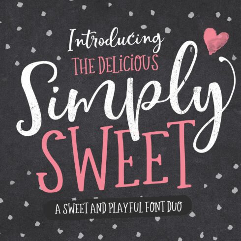 The Simply Sweet Font Duo cover image.
