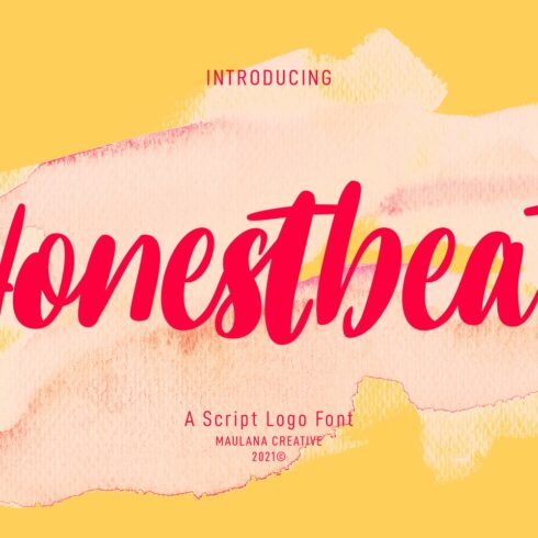 Honestbeat Handwritten Script Font cover image.