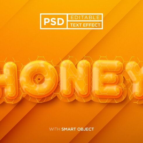 realistic honey editable text effectcover image.