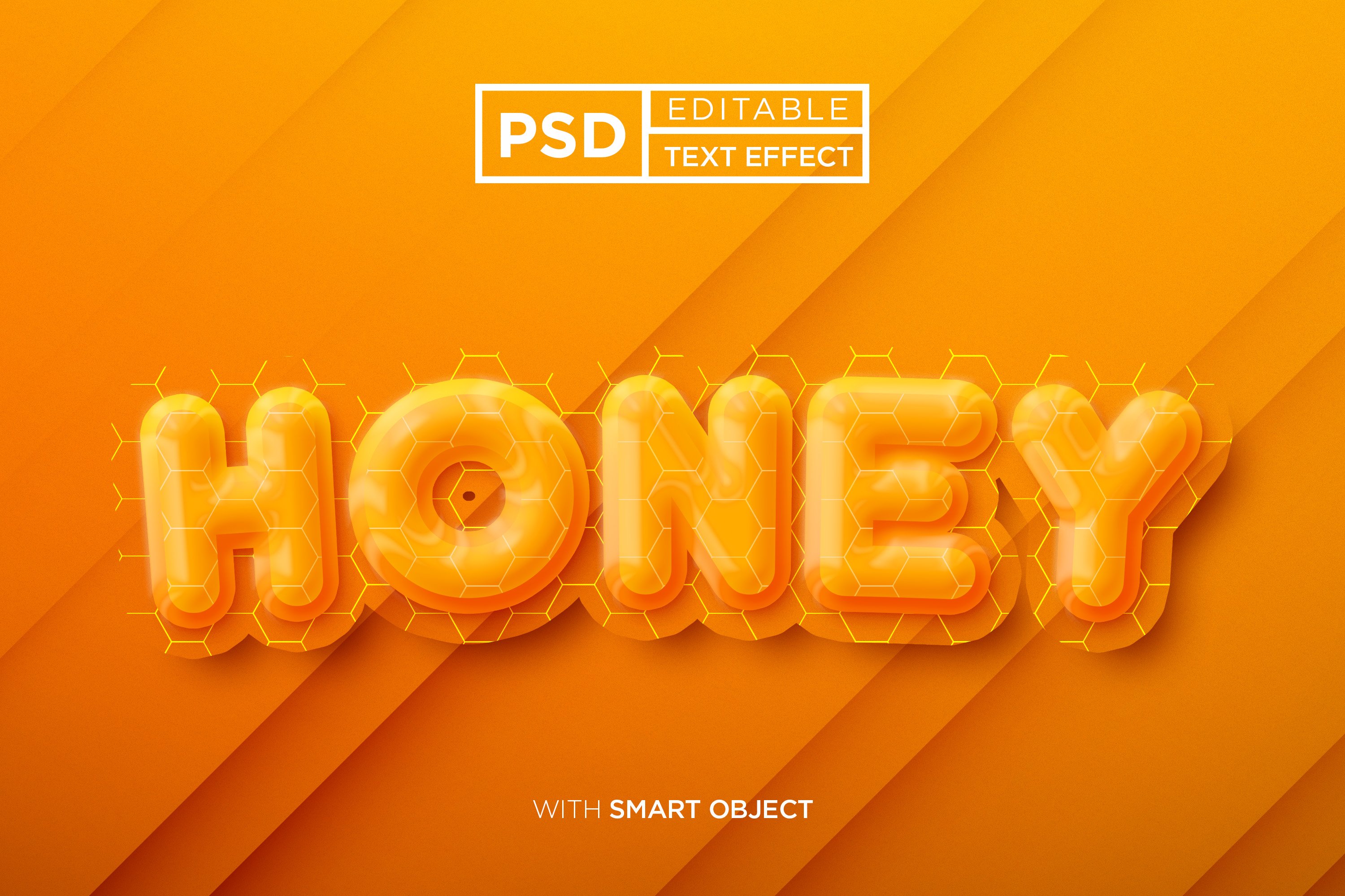 realistic honey editable text effectcover image.