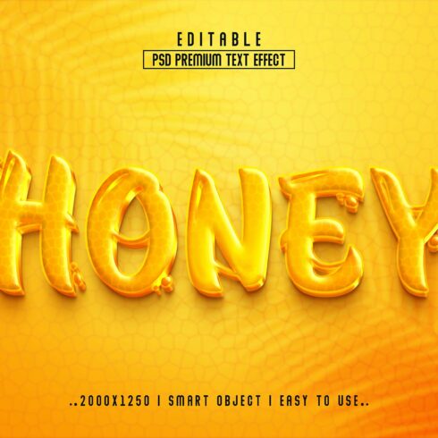 Honey 3D Editable psd Text Effectcover image.