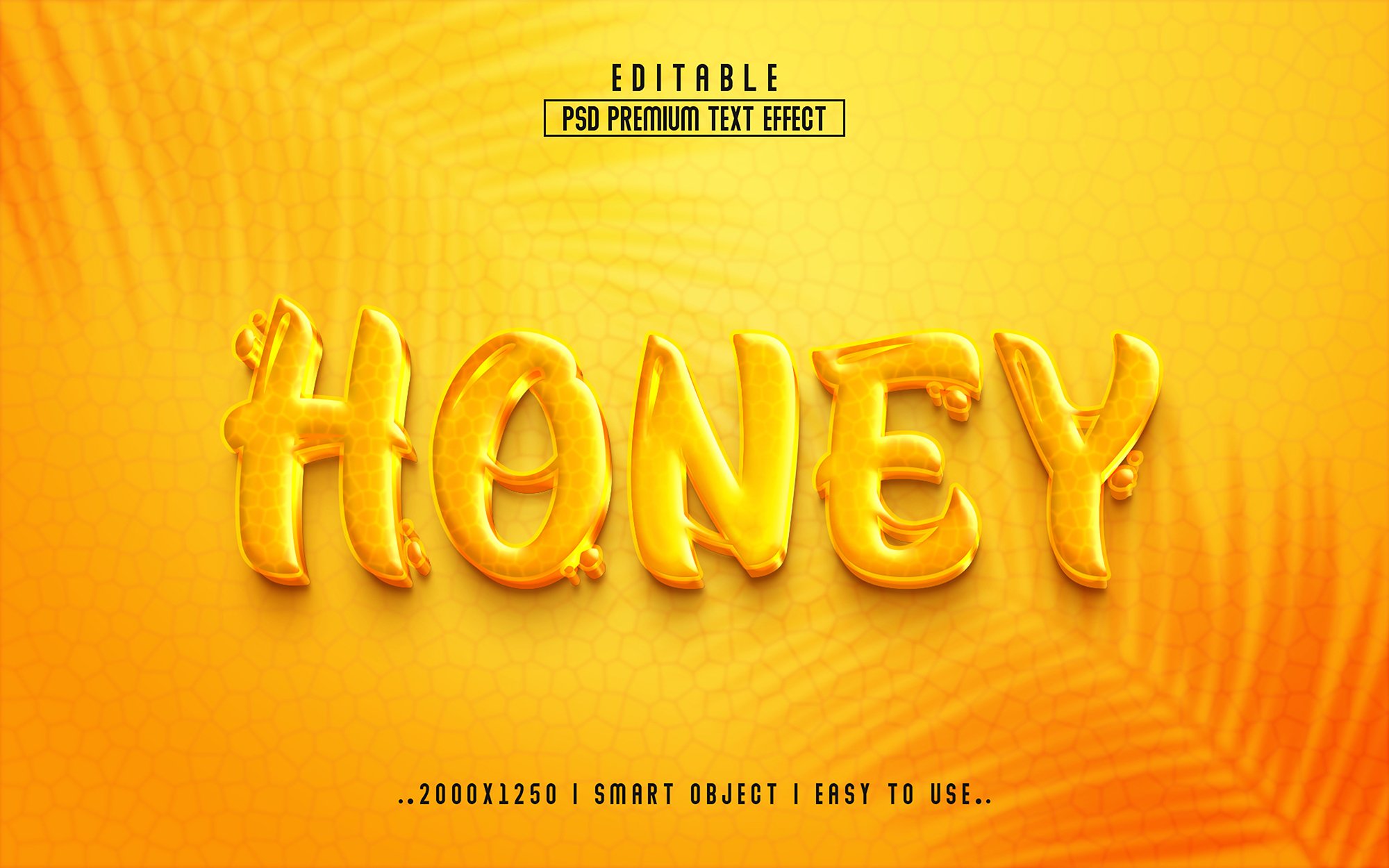 Honey 3D Editable psd Text Effectcover image.