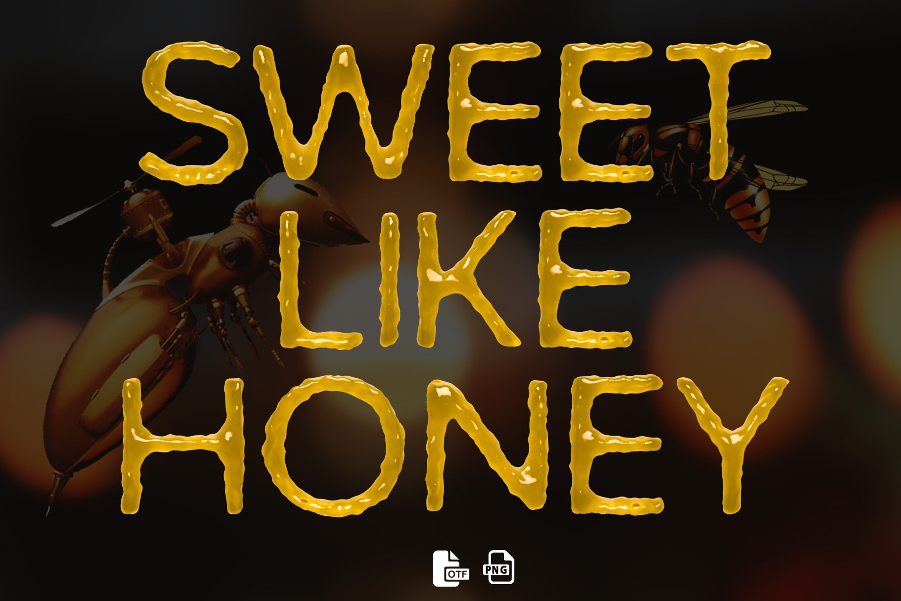 honey font and pngs preview 04 836