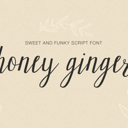 Honey Ginger Handwritten Font cover image.