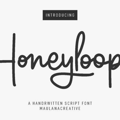 Honeyloops Handwritten Cursive Font cover image.