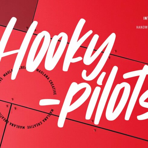 Hookypilots Unique Handwritten Font cover image.