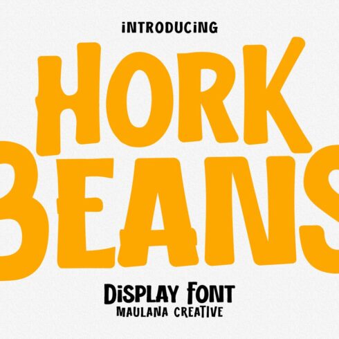 Hork Beans Handwritten Font cover image.