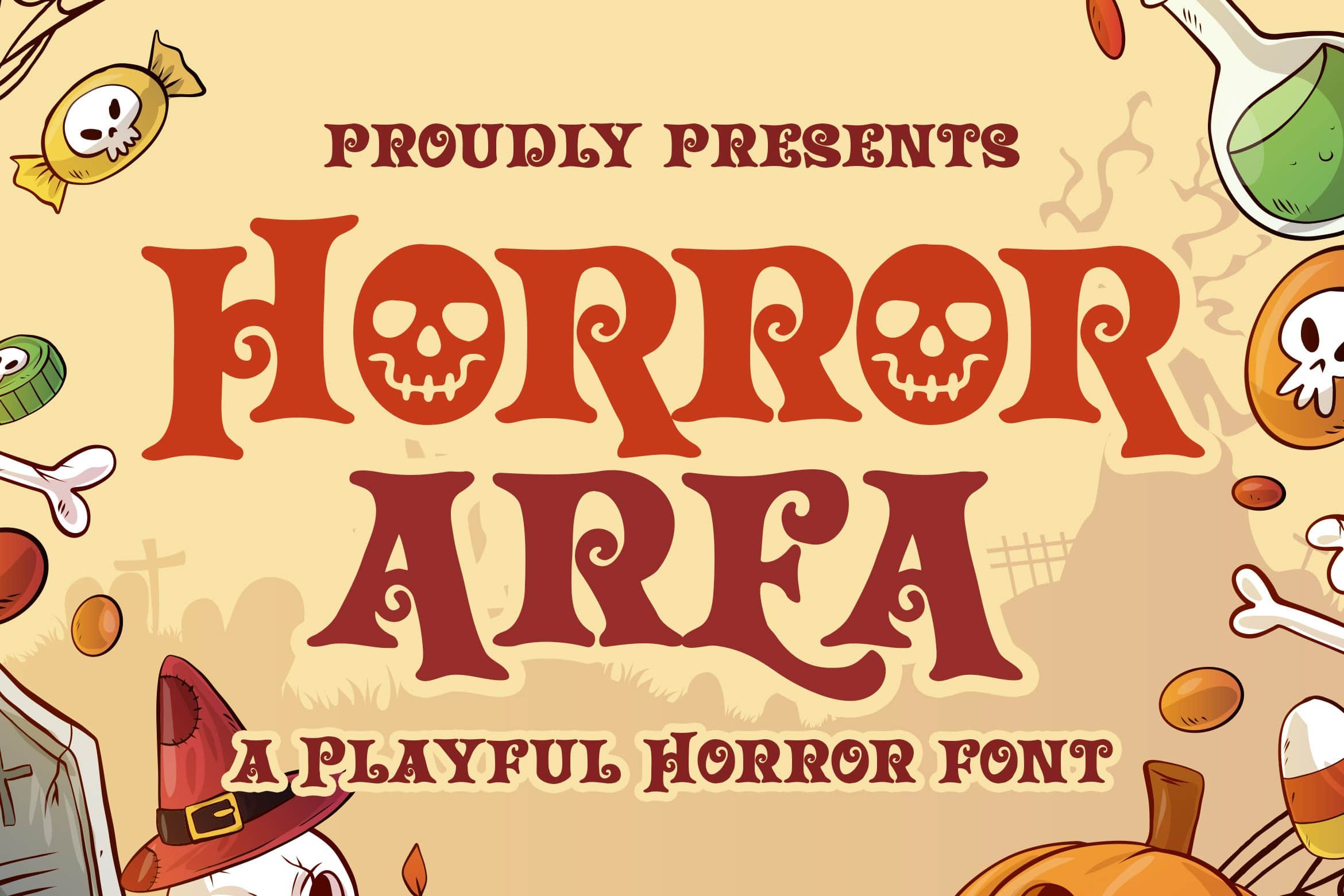 Horror Area a Playful Horror Font cover image.