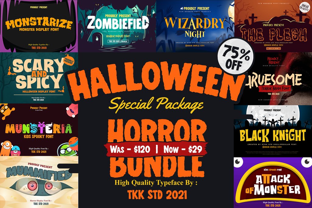 Horror Font Bundle - SALE! cover image.